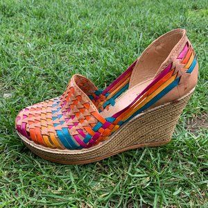 Women's Authentic Mexican leather Platform Shoes